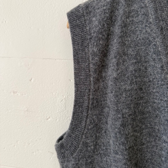 17 ✏️Vintage Wolsey | Size Large | Dark Grey Sweater Vest Grandpa Core Academia - Picture 4 of 9
